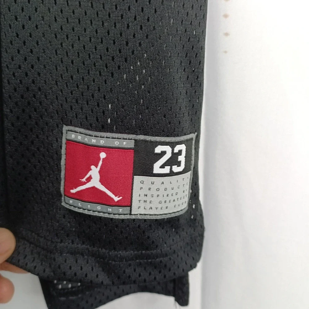 Jordan Youth Large Basketball Jersey Grey Red Michael Jordan 23 Mesh Shirt